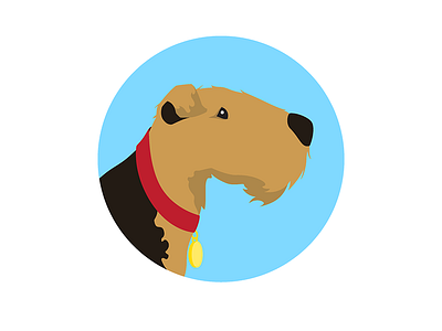 Dog - Welsh Terrier cartoon dog illustration profile simple vector welsh terrier