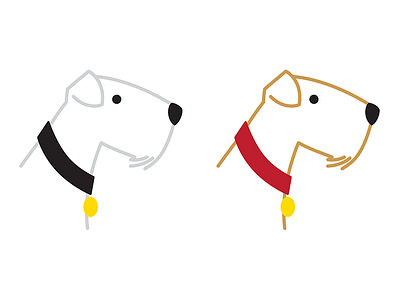 Streamlined Dog - Welsh Terrier cartoon dog illustration lines profile simple vector welsh terrier
