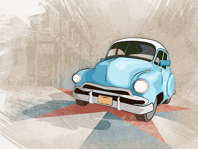 Cuban Car car classic cuban cubano havana illustration vintage