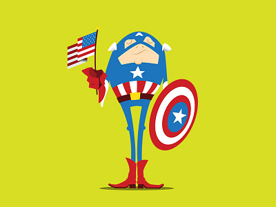 Smug Captain America is Smug avengers captain america cartoon comics flag illustration marvel shield smug usa