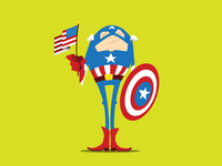 Captain America is scared of cats by Chris Fernandez - Dribbble
