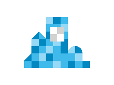 Icon - City blue city comcast icon mosaic philly skyline
