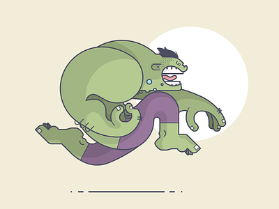 Hulk Run! avengers bruce banner comic hulk illustration line art marvel run