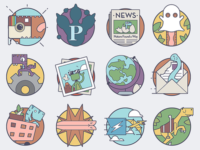 Dinosaur Icons brontosaurus dinosaur icons illustration line art pterodactyl raptor spiny t rex zedge