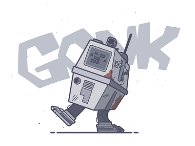 May the 4th be with you... Gonk! gonk illustration line art power droid rusty star wars