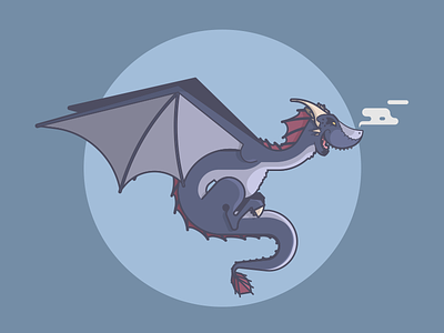 Drogon! dragon drogon flying game of thrones illustration line art targaryen