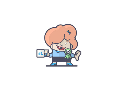 Employee of the Week! boss coffee employee happy illustration line art