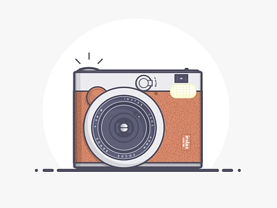 Snap! Snap! camera illustration instant instax line art photo photography polaroid