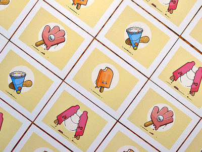 Mini Prints - Popsicle Edition bubble play creamsicle ice cream illustration line art melting popsicle prints screwball twin pop