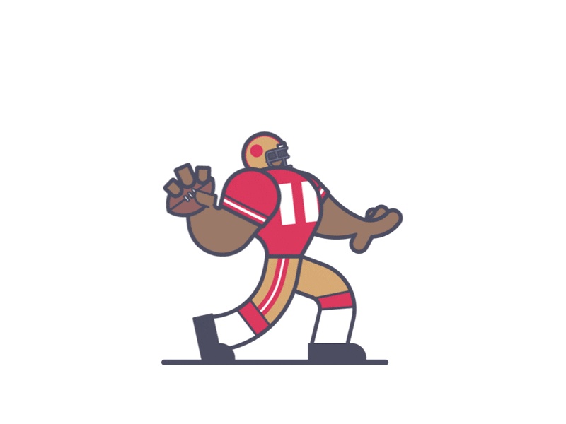 Down. Set. SMASH. animation defense fantasy football football hike illustration line art nfl qb quarterback sack smash