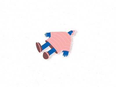 Mondays. blue cartoon defeated illustration lonely sad