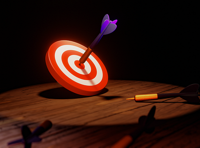 Target 3D illustration blender 3d animation branding design graphic design illustration logo motion graphics typography ui ux