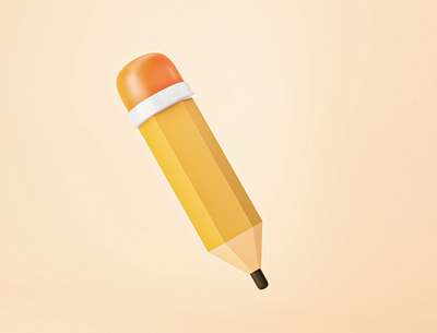 Pencil 3D object 3d animation branding design graphic design illustration logo motion graphics ui ux vector