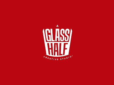 A Glass Half 2022 brand branding clean design flat glass graphic design identity logo red