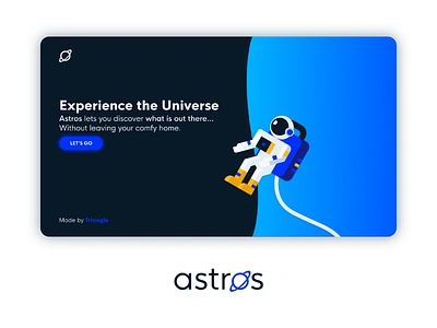 Astros Landing Page graphic design illustration ui ux web web design