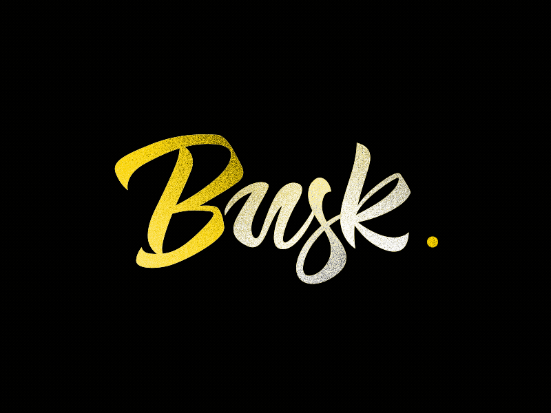 Busk - lettering after effects animation art concept lettering logo motion graphics stylization