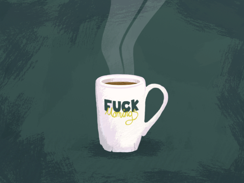 Morning Coffe animation art coffe design fun illustration moods mornings mug simple