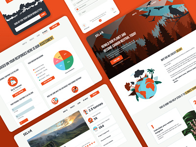 Selva | Reforestation Website and Dashboard carbon footprint dashboard eco friendly environment illustration interface millenial responsive rwd ui ux vector website