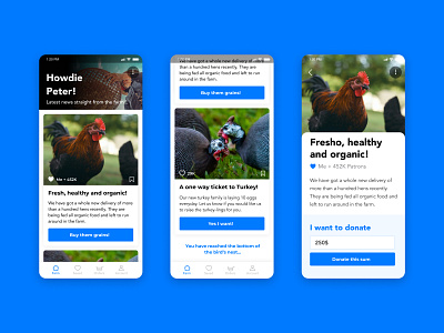 Poultry App | Clean card design airbnb animation card clean ui crowdfunding facebook feed figma microinteraction minimal mobile application ui ux vector