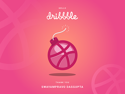 Finally a dribbbler! design firstshot graphics illustration invite visuals welcome