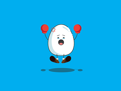 Egg mascot illustration