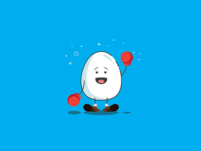 Egg mascot illustration