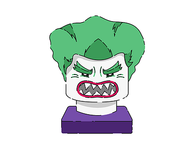 Lego Joker Illustration animation batman cartoon colour design illustration joker mascot minimalism movie ui ux