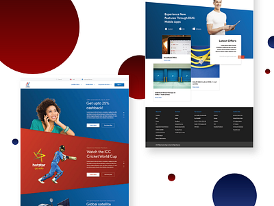 BSNL | Telecom Website Homepage application design gradient homepage interaction design interface minimalism service app shadow telecom typography ui user experience designer ux vector visual visual hierarchy webdesign website