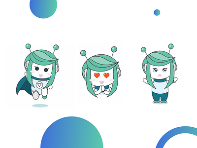 Little Tia | Mascot Design application artist character design design expression gradient human illustration mascot design minimalist mobile application shadow ui ux vector visual website