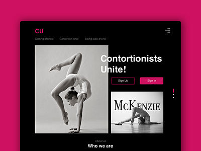 Contortionists Unite | Website Homepage