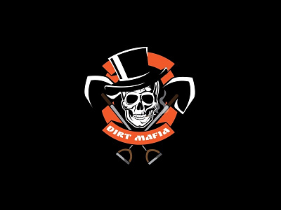 Dirt Mafia | Logo Design brand brand identity branding construction design graphic design grunge guns icon industrial logo masculine logo skull skull art skull logo spade vector