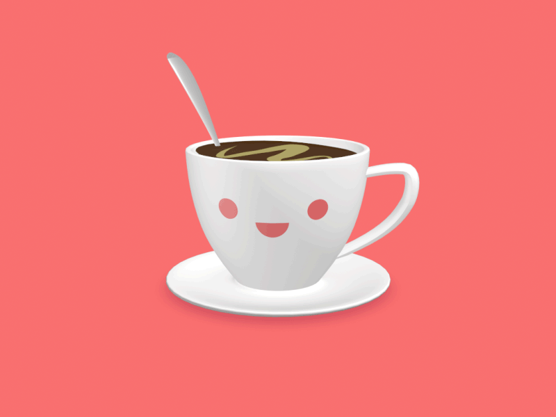 Coffee! 3d animation bounce coffee cup design gif illustration motion graphics