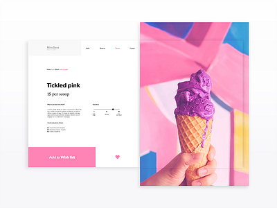 Miss Boss - ice cream adobe cream dailyui design ice pink ui ux website xd