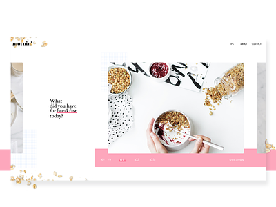 mornin' webpage branding design fun grain invisionstudio logo pink typography ui uidesign ux web