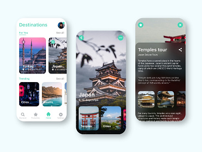 Travel App app branding concept dailyui dailyuichallenge design graphic ui ux