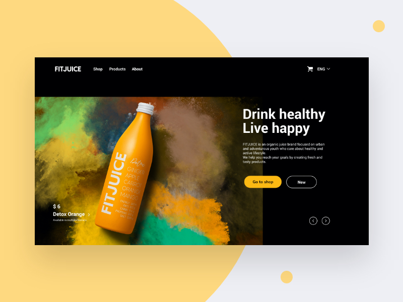 Fitjuice Landing page by Fulvio Volpi on Dribbble