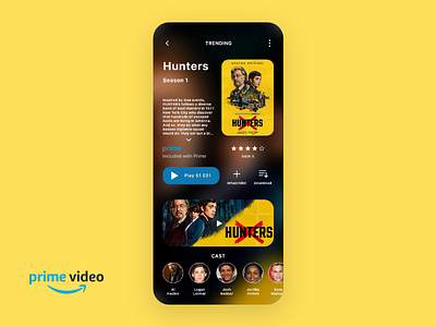Amazon Prime Video App app brand branding concept dailyui design graphic ui ux
