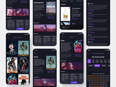 Kino app - Cinema tickets concept dailyui design flow graphic movies ticket ui uidesign ux visual