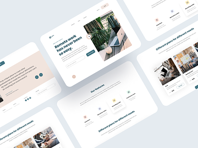Liro - The best workspaces for businesses and freelancers animation app branding concept design graphic graphic design landing remote ui ux