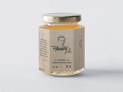 Henry's Honey - Vintage Label briefbox design honey jar label packaging vintage