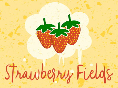 Strawberry Fields Forever adobe illustrator design fields fruit graphic design illustration strawberry vector graphics