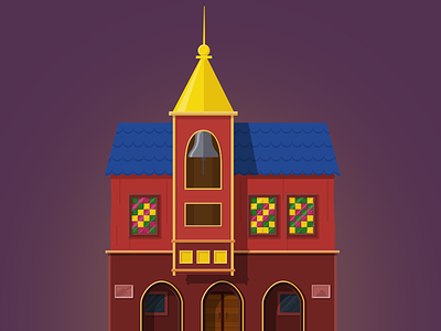 Townhall: Kingdom Clicker 2d building city flat game icon illustration minimalism town townhall vector