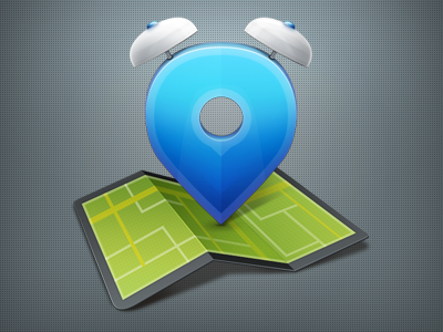 Geo-Tasker Icon alarm icon location map pin