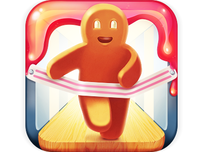 Ginger Run iPhone Game Icon app caramel cookie ginger gingerbread icon ios iphone itunesartwork run