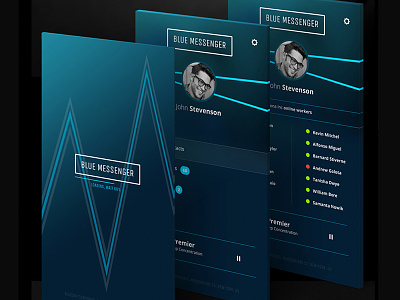 Blue Messenger | Adobe Systems Canada app communicator design elegant interface minimal mobile product ui