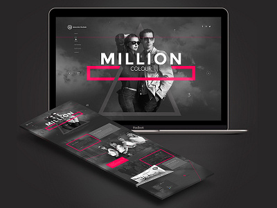 Million Colour / Kuala Lumpur bogucki clean dark grey layout minimal modern pink poland ui ux web