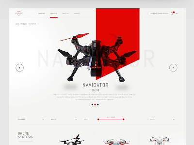 Drones360 | HongKong clean design ecommerce elegant future layout minimal modern ui ux web website