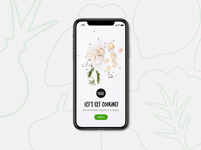 Good Eats Sign In food meal kit mobile sign in ux uxdesign