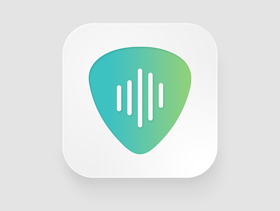 Guitar Tuning App app app icon brand identity branding design gradient green guitar icon illustration logo logo design minimal music sound sound wave tuner tuning ui vector