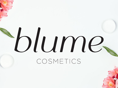 Blume logo beauty brand brand identity branding cosemetic design floral flower graphic design logo typography